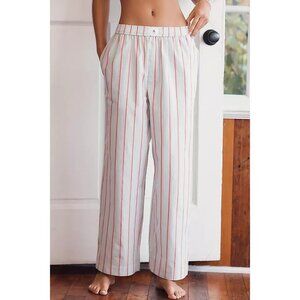 The Wren Boxer Trousers by Anthropologie LIGHT BLUE Striped M